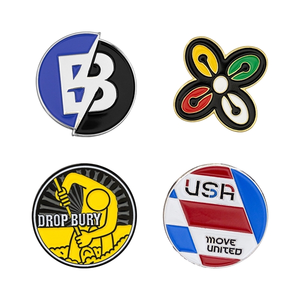 Custom Shape Die Struck Golf Ball Marker - Custom Shape Die Struck Golf Ball Marker - Image 1 of 12