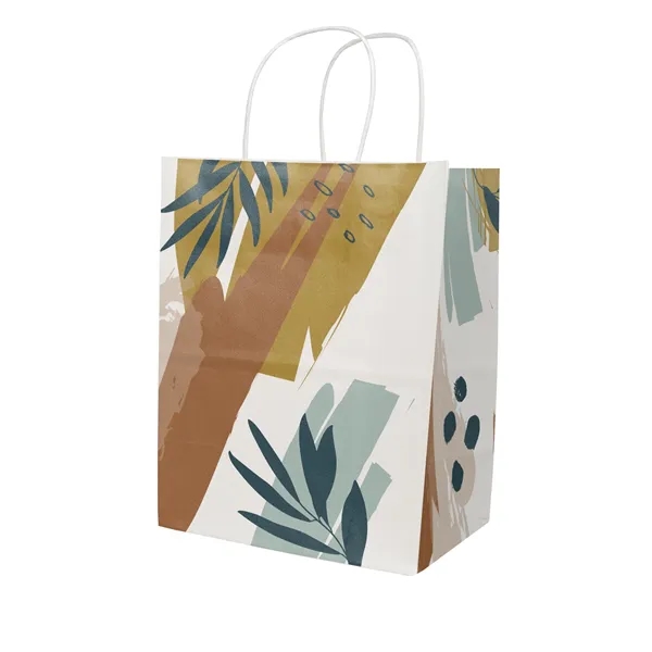 Multi-sided Full Color White Handled Shopper Paper Bags - Multi-sided Full Color White Handled Shopper Paper Bags - Image 1 of 11