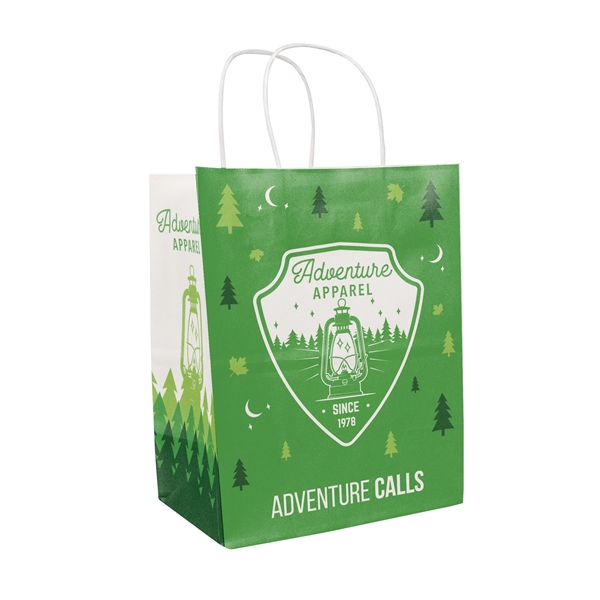 Multi-sided Full Color White Handled Shopper Paper Bags - Multi-sided Full Color White Handled Shopper Paper Bags - Image 2 of 11