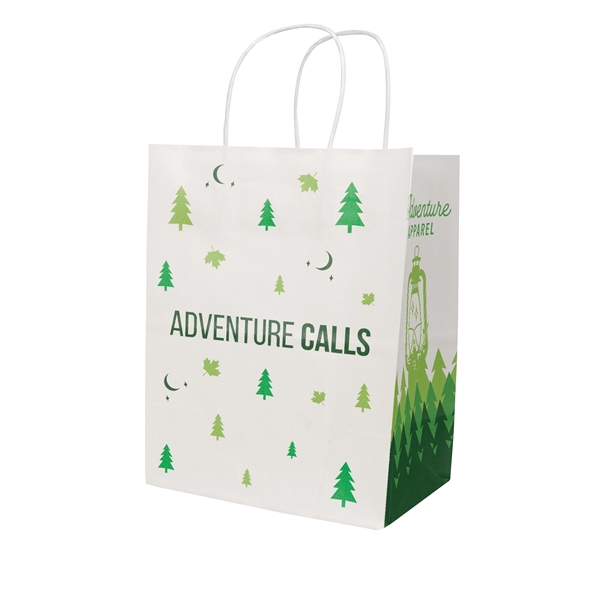 Multi-sided Full Color White Handled Shopper Paper Bags - Multi-sided Full Color White Handled Shopper Paper Bags - Image 3 of 11