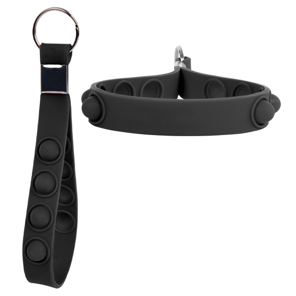 Push Pop Stress Reliever Keychain - Push Pop Stress Reliever Keychain - Image 1 of 12