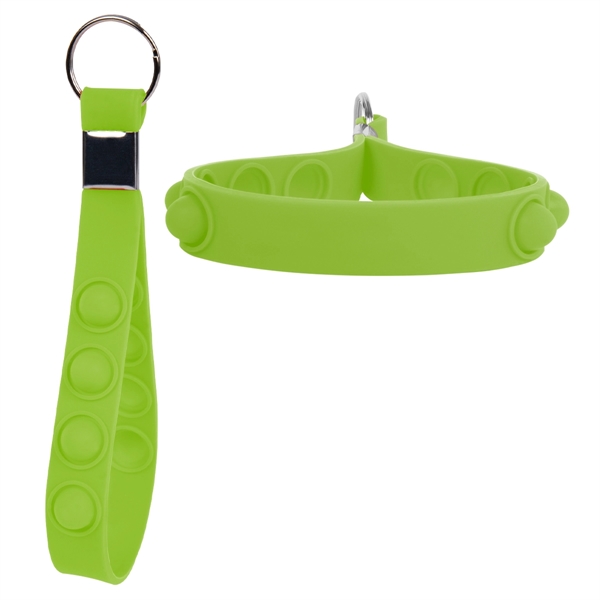 Push Pop Stress Reliever Keychain - Push Pop Stress Reliever Keychain - Image 3 of 12