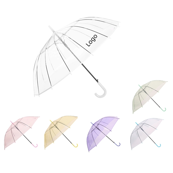 PVC Wedding Transparent Umbrella - PVC Wedding Transparent Umbrella - Image 0 of 2