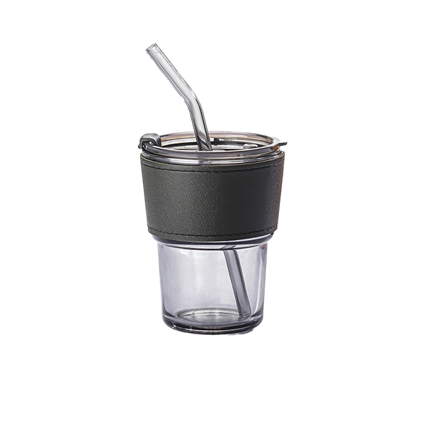 Glass Water Cups With Lid And Straw - Glass Water Cups With Lid And Straw - Image 0 of 3