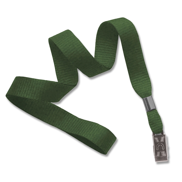 5/8" Blank Non-Breakaway Lanyard w Bulldog Clip, Flat Ribbed - 5/8" Blank Non-Breakaway Lanyard w Bulldog Clip, Flat Ribbed - Image 2 of 12