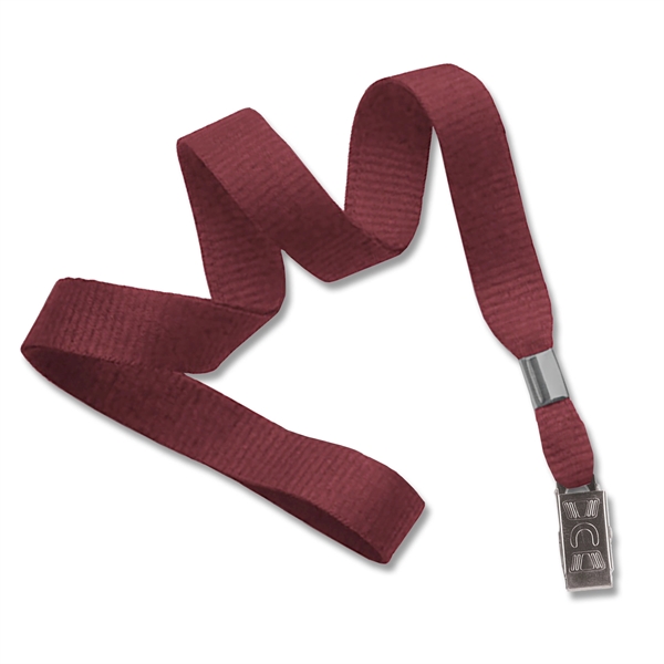 5/8" Blank Non-Breakaway Lanyard w Bulldog Clip, Flat Ribbed - 5/8" Blank Non-Breakaway Lanyard w Bulldog Clip, Flat Ribbed - Image 3 of 12