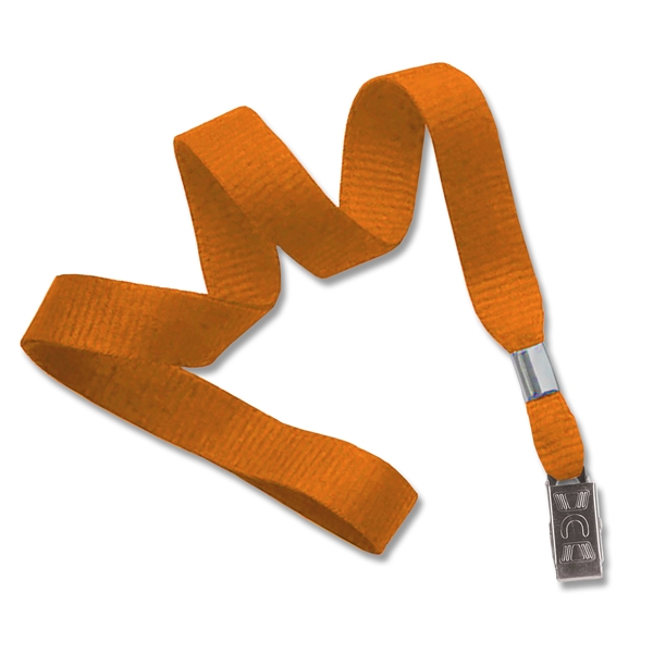 5/8" Blank Non-Breakaway Lanyard w Bulldog Clip, Flat Ribbed - 5/8" Blank Non-Breakaway Lanyard w Bulldog Clip, Flat Ribbed - Image 4 of 12