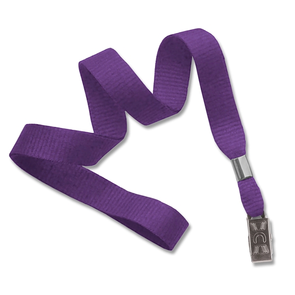 5/8" Blank Non-Breakaway Lanyard w Bulldog Clip, Flat Ribbed - 5/8" Blank Non-Breakaway Lanyard w Bulldog Clip, Flat Ribbed - Image 12 of 12