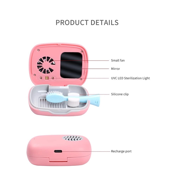Rechargeable Mini Fan UV Toothbrush Sterilizer Cover - Rechargeable Mini Fan UV Toothbrush Sterilizer Cover - Image 1 of 2