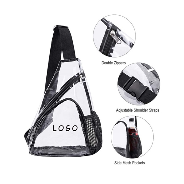 PVC Transparent Fashion One Shoulder Cross Body Chest Bag - PVC Transparent Fashion One Shoulder Cross Body Chest Bag - Image 0 of 1