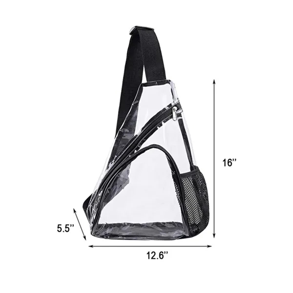 PVC Transparent Fashion One Shoulder Cross Body Chest Bag - PVC Transparent Fashion One Shoulder Cross Body Chest Bag - Image 1 of 1