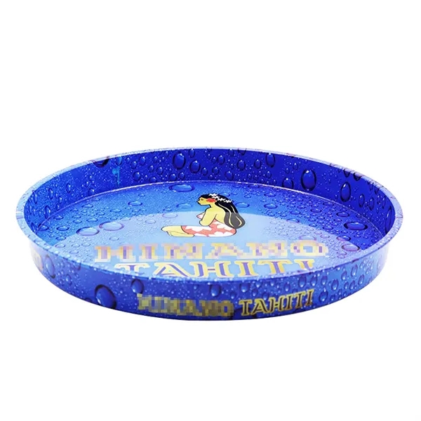 Non slip  Round Metal Bar / Serving Trays - Non slip  Round Metal Bar / Serving Trays - Image 1 of 2