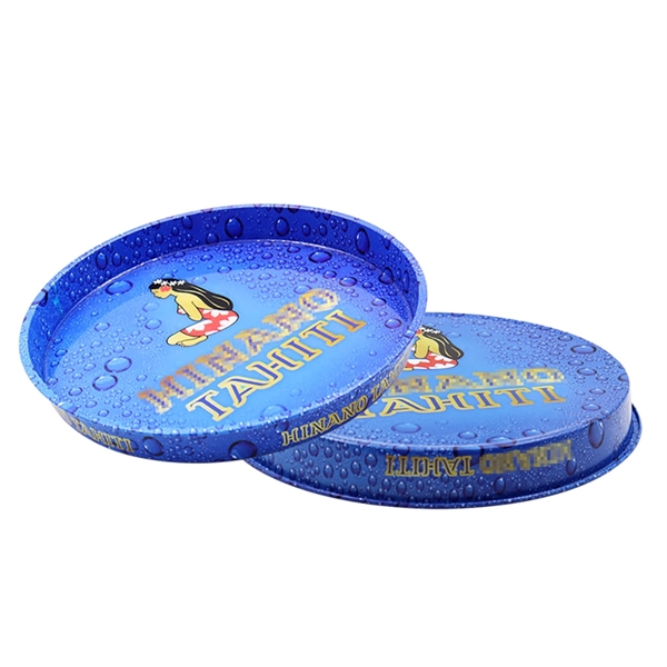 Non slip  Round Metal Bar / Serving Trays - Non slip  Round Metal Bar / Serving Trays - Image 2 of 2