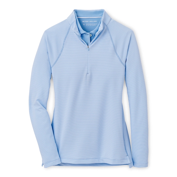 Peter Millar Women's Sugar Stripe Raglan Perth Quarter-Zip - Peter Millar Women's Sugar Stripe Raglan Perth Quarter-Zip - Image 9 of 9