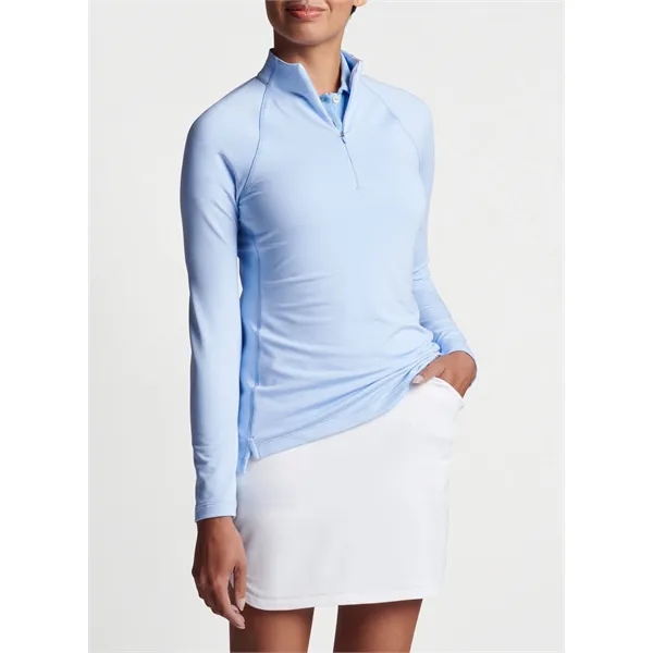 Peter Millar Women's Sugar Stripe Raglan Perth Quarter-Zip - Peter Millar Women's Sugar Stripe Raglan Perth Quarter-Zip - Image 8 of 9