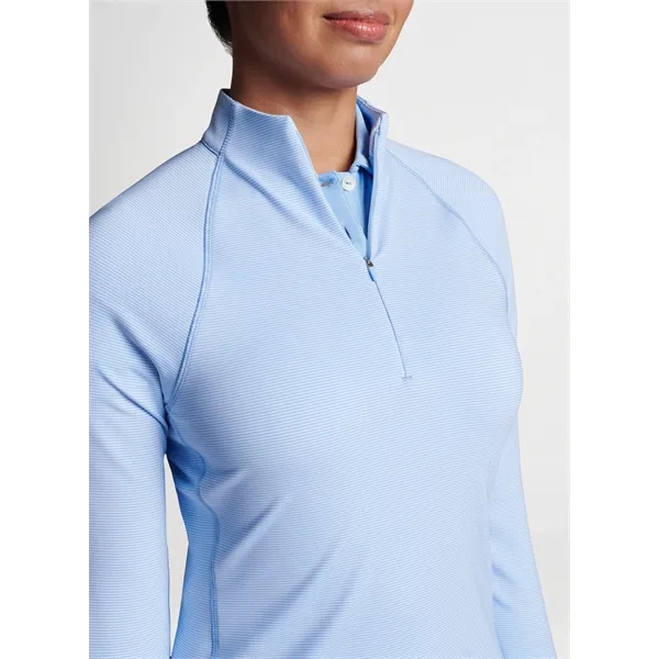 Peter Millar Women's Sugar Stripe Raglan Perth Quarter-Zip - Peter Millar Women's Sugar Stripe Raglan Perth Quarter-Zip - Image 1 of 9