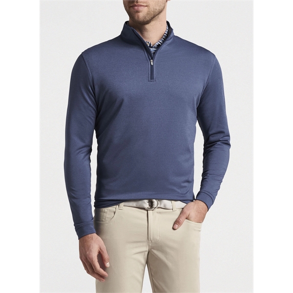 Peter Millar Men's Perth Performance Melange Quarter-Zip - Peter Millar Men's Perth Performance Melange Quarter-Zip - Image 8 of 15