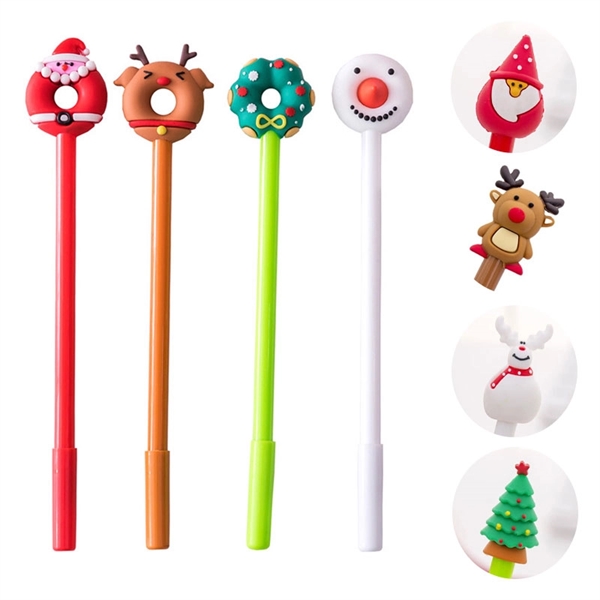 Christmas Themed Doughnut-shaped Neutral Pen - Christmas Themed Doughnut-shaped Neutral Pen - Image 0 of 2