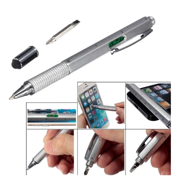 6-in-1 Metal Multi Tool Pen - 6-in-1 Metal Multi Tool Pen - Image 3 of 5