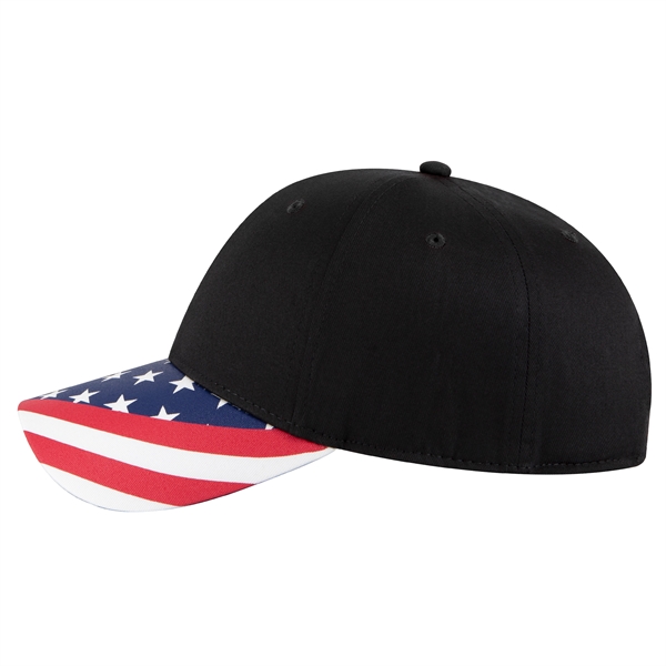 US Flag 6 Panel Low Profile Style Baseball Cap - US Flag 6 Panel Low Profile Style Baseball Cap - Image 7 of 77