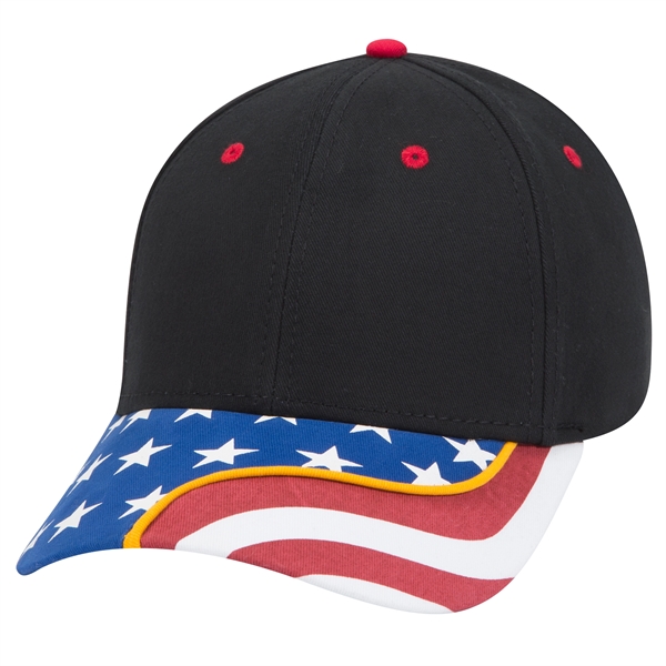 US Flag 6 Panel Low Profile Style Baseball Cap - US Flag 6 Panel Low Profile Style Baseball Cap - Image 13 of 77