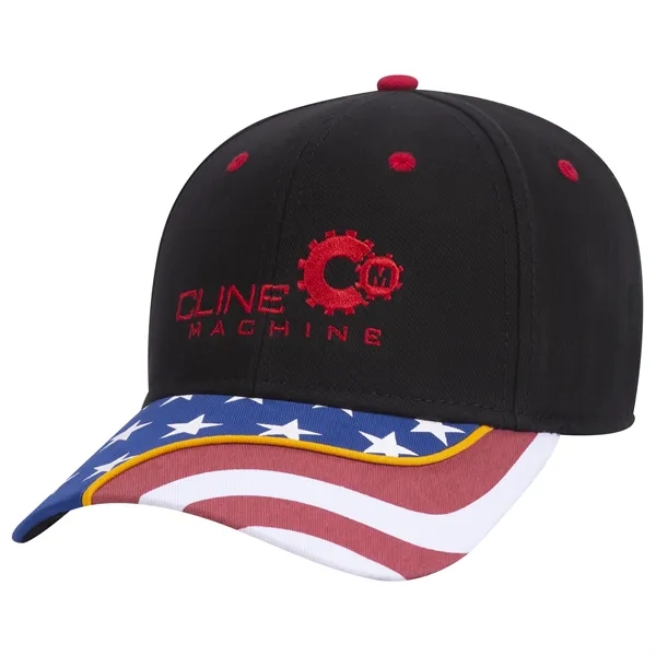 US Flag 6 Panel Low Profile Style Baseball Cap - US Flag 6 Panel Low Profile Style Baseball Cap - Image 14 of 77