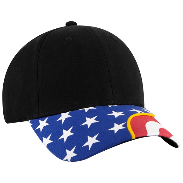 US Flag 6 Panel Low Profile Style Baseball Cap - US Flag 6 Panel Low Profile Style Baseball Cap - Image 9 of 77