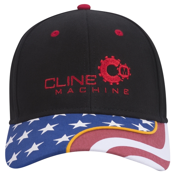 US Flag 6 Panel Low Profile Style Baseball Cap - US Flag 6 Panel Low Profile Style Baseball Cap - Image 16 of 77