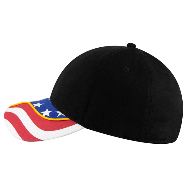 US Flag 6 Panel Low Profile Style Baseball Cap - US Flag 6 Panel Low Profile Style Baseball Cap - Image 18 of 77