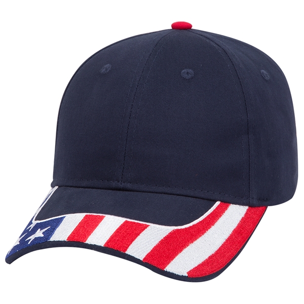 US Flag 6 Panel Low Profile Style Baseball Cap - US Flag 6 Panel Low Profile Style Baseball Cap - Image 33 of 77