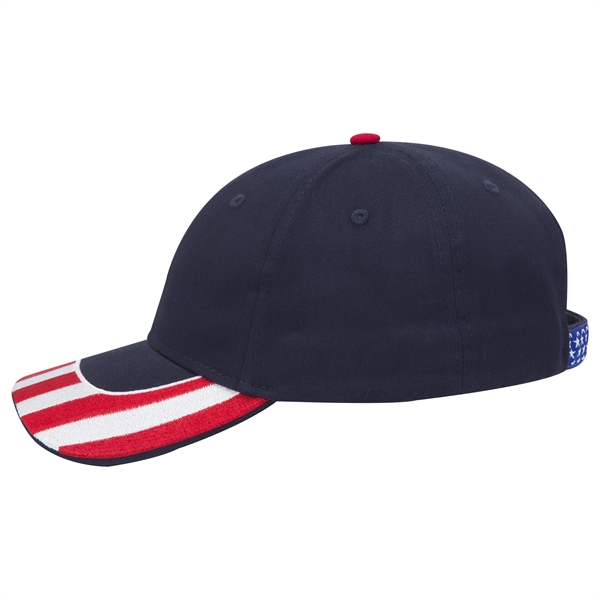 US Flag 6 Panel Low Profile Style Baseball Cap - US Flag 6 Panel Low Profile Style Baseball Cap - Image 36 of 77