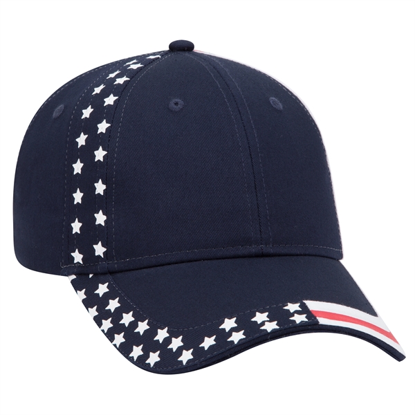 US Flag 6 Panel Low Profile Style Baseball Cap - US Flag 6 Panel Low Profile Style Baseball Cap - Image 38 of 77