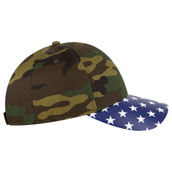 US Flag 6 Panel Low Profile Style Baseball Cap - US Flag 6 Panel Low Profile Style Baseball Cap - Image 57 of 77