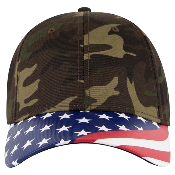 US Flag 6 Panel Low Profile Style Baseball Cap - US Flag 6 Panel Low Profile Style Baseball Cap - Image 68 of 77