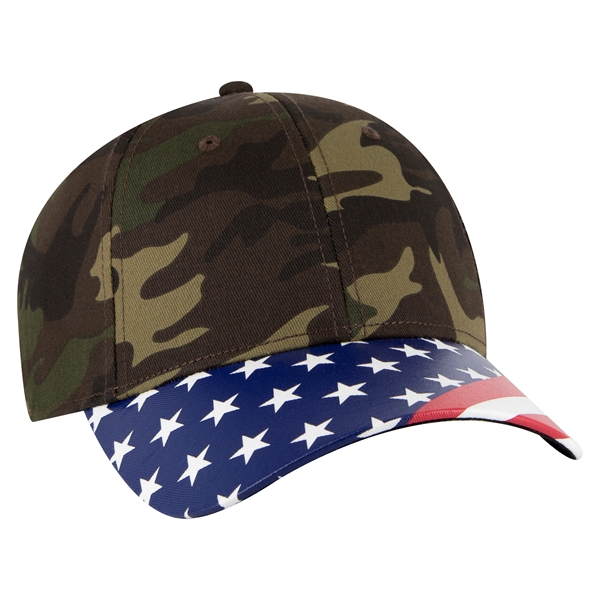 US Flag 6 Panel Low Profile Style Baseball Cap - US Flag 6 Panel Low Profile Style Baseball Cap - Image 66 of 77