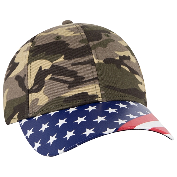 US Flag 6 Panel Low Profile Style Baseball Cap - US Flag 6 Panel Low Profile Style Baseball Cap - Image 72 of 77