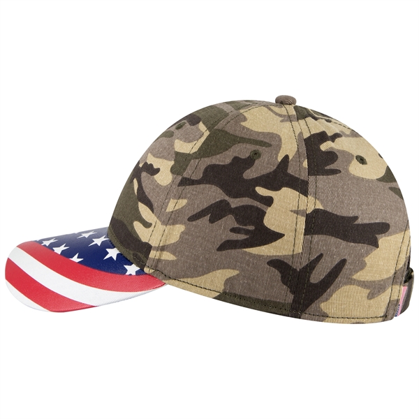 US Flag 6 Panel Low Profile Style Baseball Cap - US Flag 6 Panel Low Profile Style Baseball Cap - Image 76 of 77