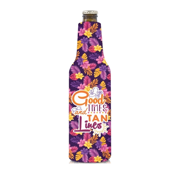 Full Color Zipper Neoprene Bottle Coolie - Full Color Zipper Neoprene Bottle Coolie - Image 5 of 6