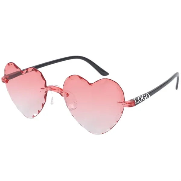 Rimless Heart Shaped Sunglasses - Rimless Heart Shaped Sunglasses - Image 0 of 2