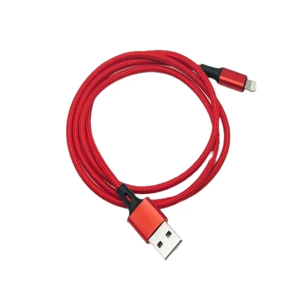 Braided USB Lighting Charging Cable - Braided USB Lighting Charging Cable - Image 3 of 4