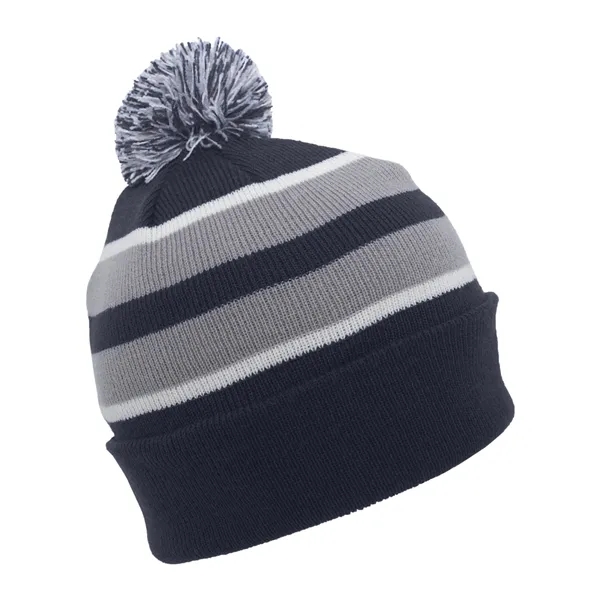 Pacific Headwear Knit Fold-Over Pom-Pom Beanie - Pacific Headwear Knit Fold-Over Pom-Pom Beanie - Image 45 of 130