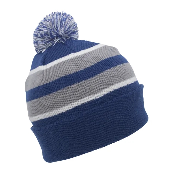 Pacific Headwear Knit Fold-Over Pom-Pom Beanie - Pacific Headwear Knit Fold-Over Pom-Pom Beanie - Image 46 of 130