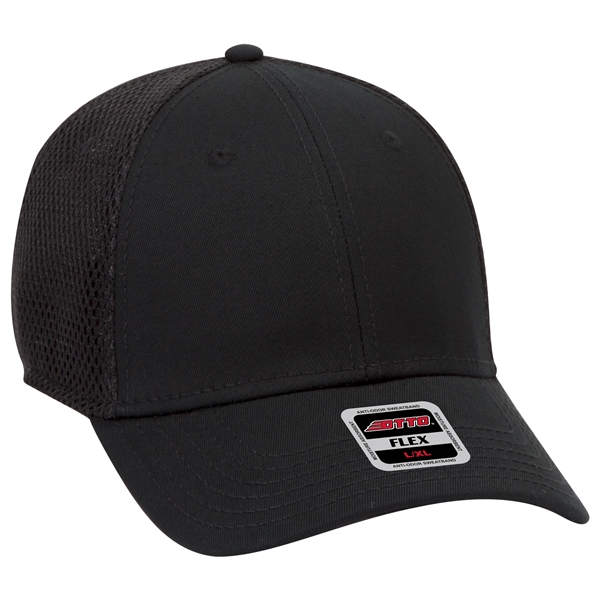 Cotton Twill/Polyester Air Mesh Back "FLEX" 6 Panel Cap - Cotton Twill/Polyester Air Mesh Back "FLEX" 6 Panel Cap - Image 1 of 6