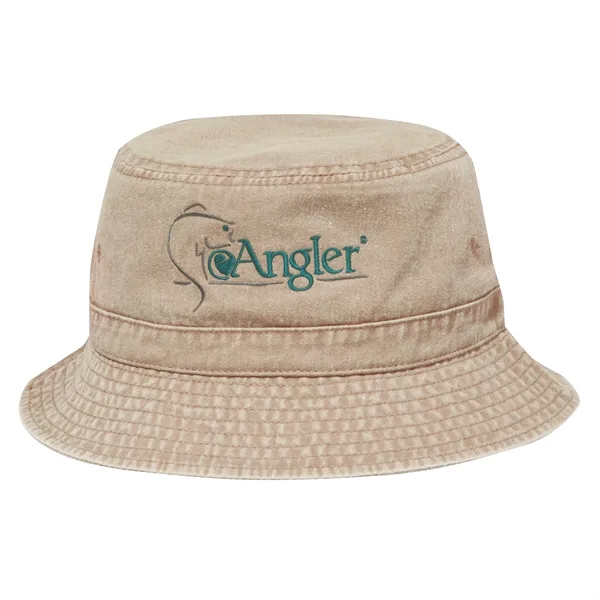 Garment Washed Pigment Dyed Cotton Twill Bucket Hat - Garment Washed Pigment Dyed Cotton Twill Bucket Hat - Image 0 of 1
