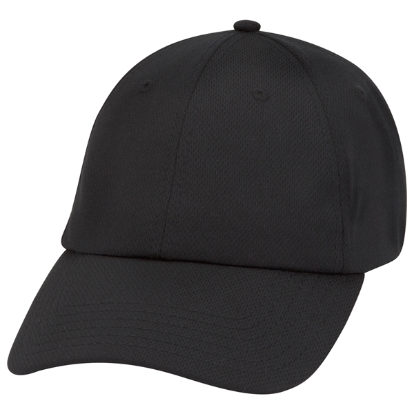 Cool Comfort Polyester Mesh 6 Panel Baseball Cap - Cool Comfort Polyester Mesh 6 Panel Baseball Cap - Image 4 of 6