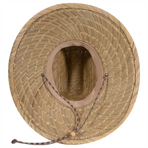 Natural Straw Lifeguard Hat With Adjustable Cord - Natural Straw Lifeguard Hat With Adjustable Cord - Image 4 of 5