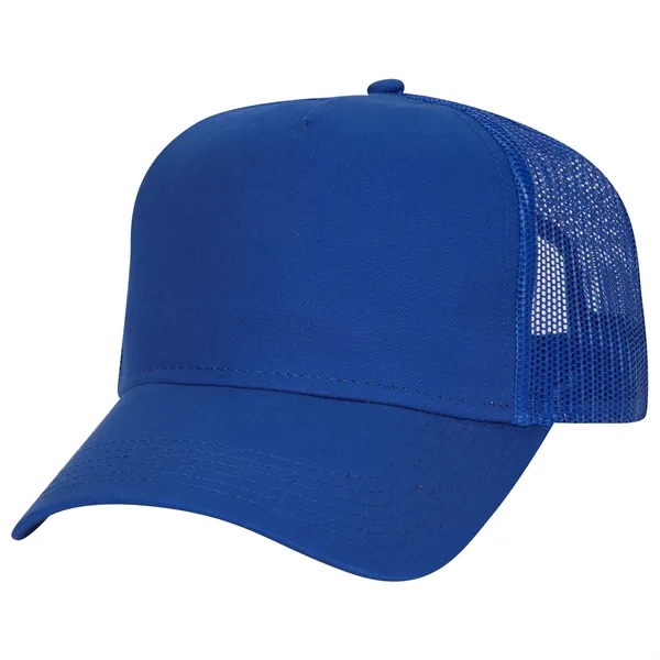 Cotton Twill 5 Panel Low Profile Mesh Back Trucker Hat - Cotton Twill 5 Panel Low Profile Mesh Back Trucker Hat - Image 4 of 110