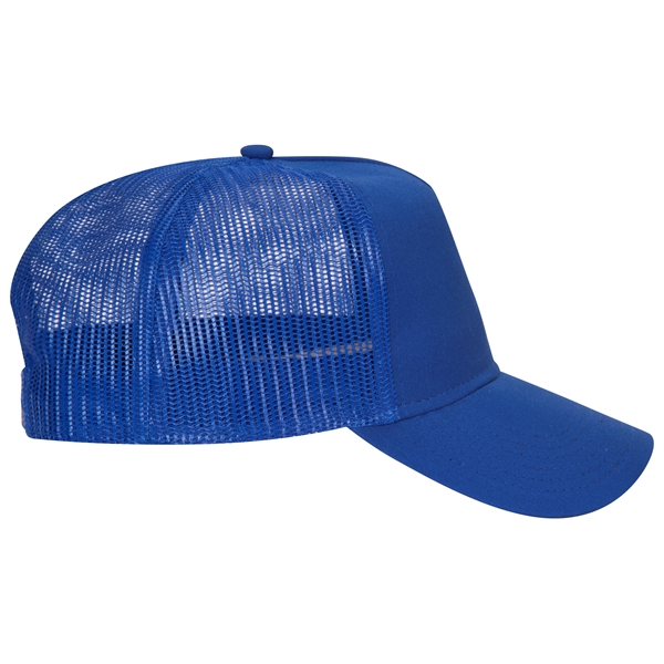 Cotton Twill 5 Panel Low Profile Mesh Back Trucker Hat - Cotton Twill 5 Panel Low Profile Mesh Back Trucker Hat - Image 6 of 110
