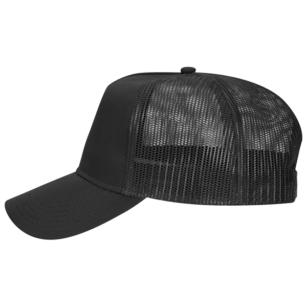 Cotton Twill 5 Panel Low Profile Mesh Back Trucker Hat - Cotton Twill 5 Panel Low Profile Mesh Back Trucker Hat - Image 17 of 110