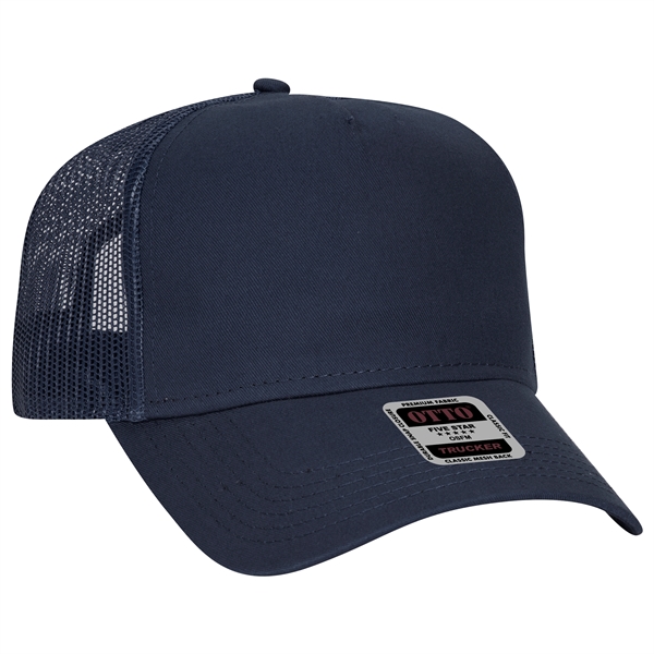 Cotton Twill 5 Panel Low Profile Mesh Back Trucker Hat - Cotton Twill 5 Panel Low Profile Mesh Back Trucker Hat - Image 19 of 110